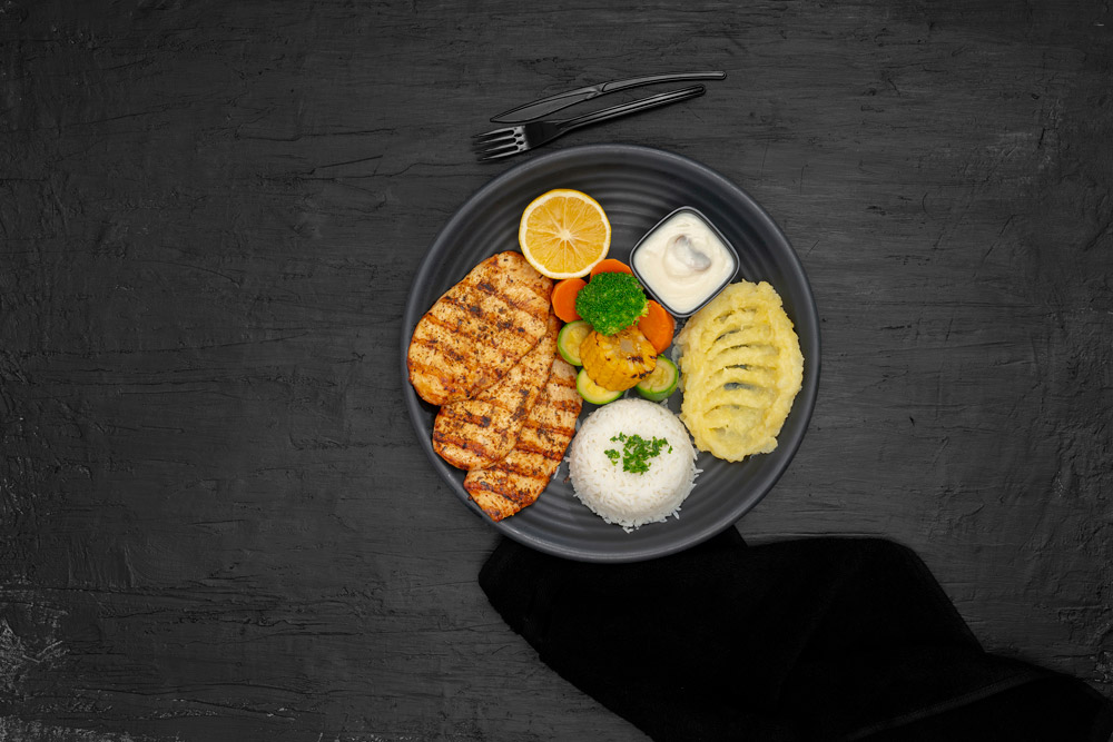 Chicken Steak All In 1 (645 Cal | P:64G)
