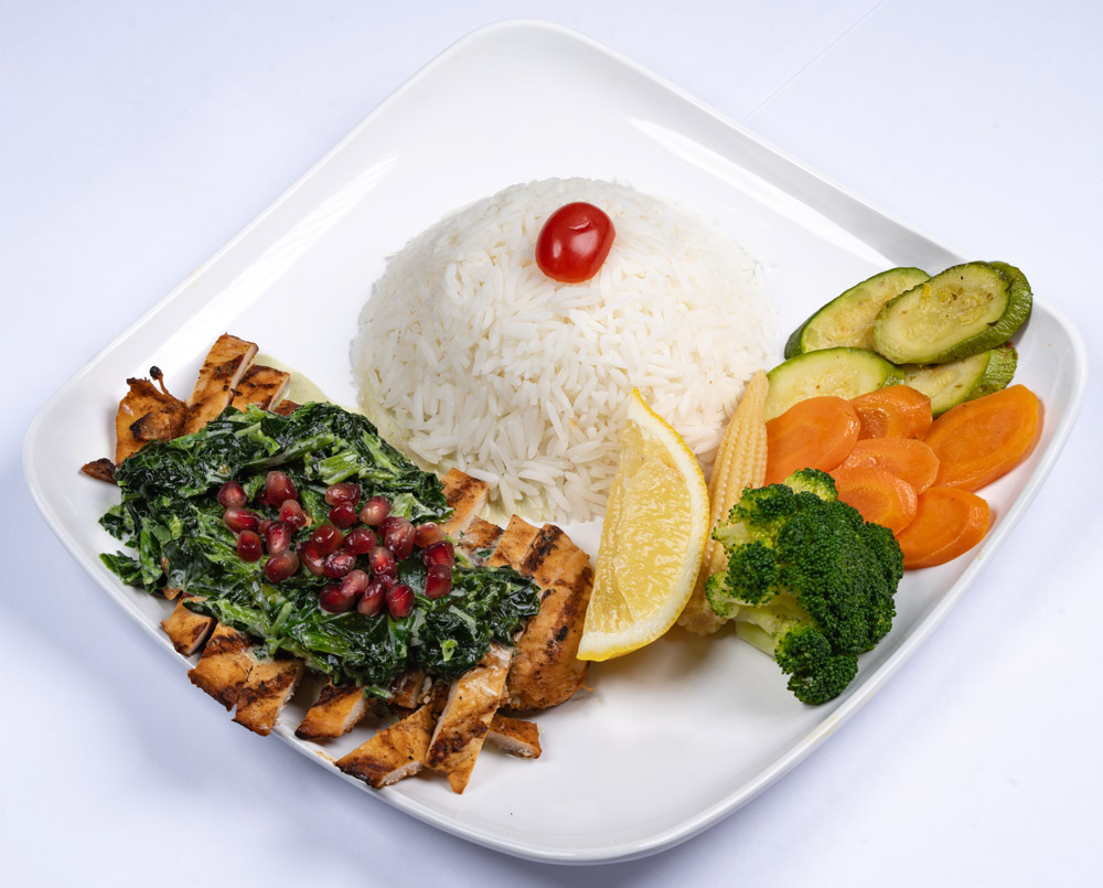 Chicken with Spinach - 640 Calories