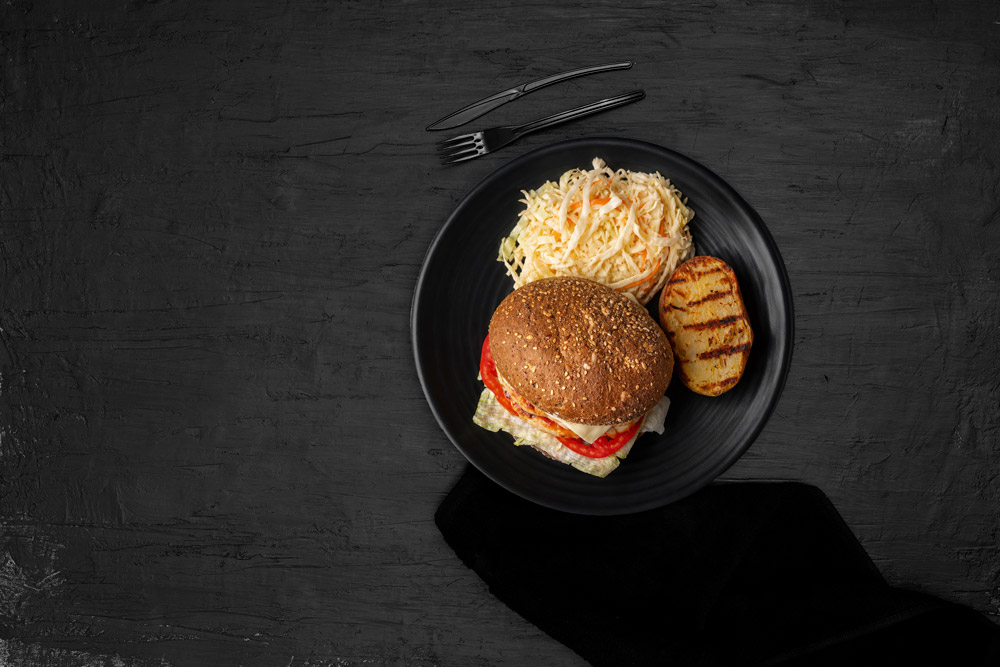 Twin Chicken Burger (640 Cal | P:76G)